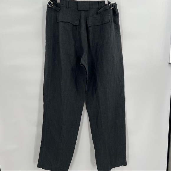 ARMANI Collezioni straight leg high rise grey pants - Picture 2 of 10